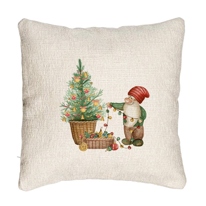 Kanapé dekoratív párna karácsonyi témájú, 22, 40x40 cm, cipzárral