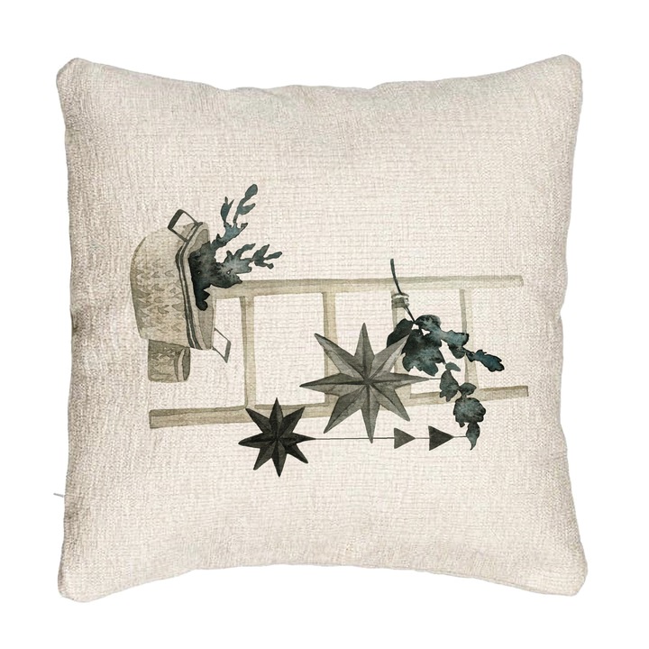 Kanapé dekoratív párna karácsonyi témájú, 12, 40x40 cm, cipzárral