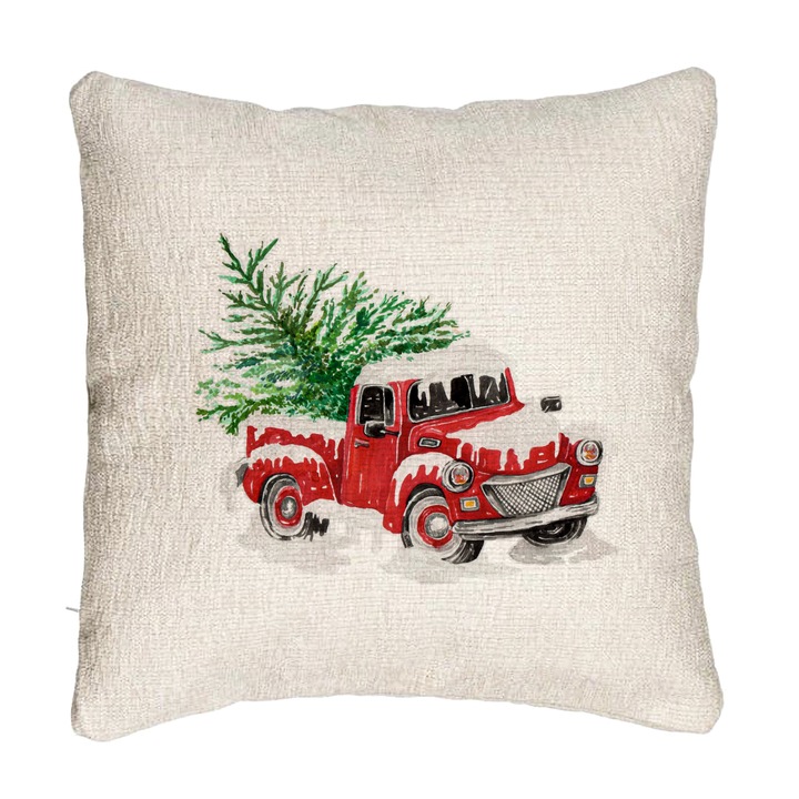 Perna Decorativa Canapea cu tematica de Craciun, 1, 40x40 cm, Cu fermoar