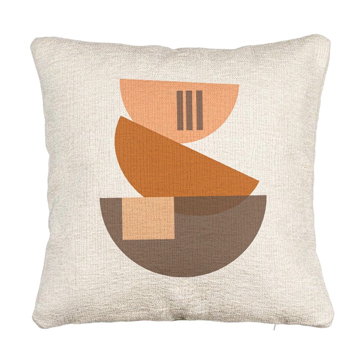 Perna Personalizata Canapea, Model Abstract Creativ 8, 40x40 cm, Cu fermoar