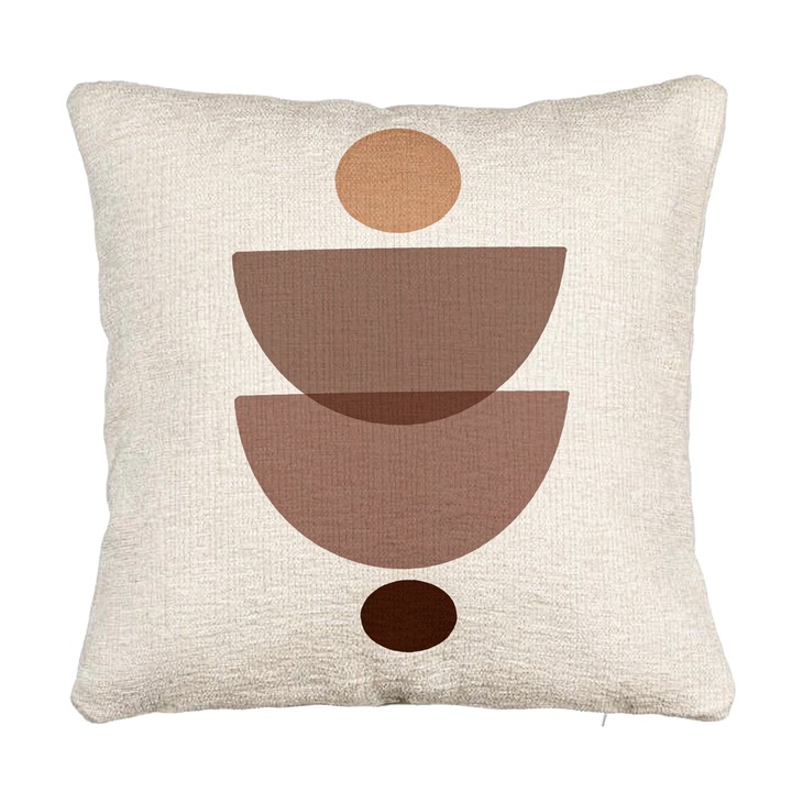 Perna Personalizata Canapea, Model cu Model Abstract Creativ 3, 40x40 cm, Cu fermoar