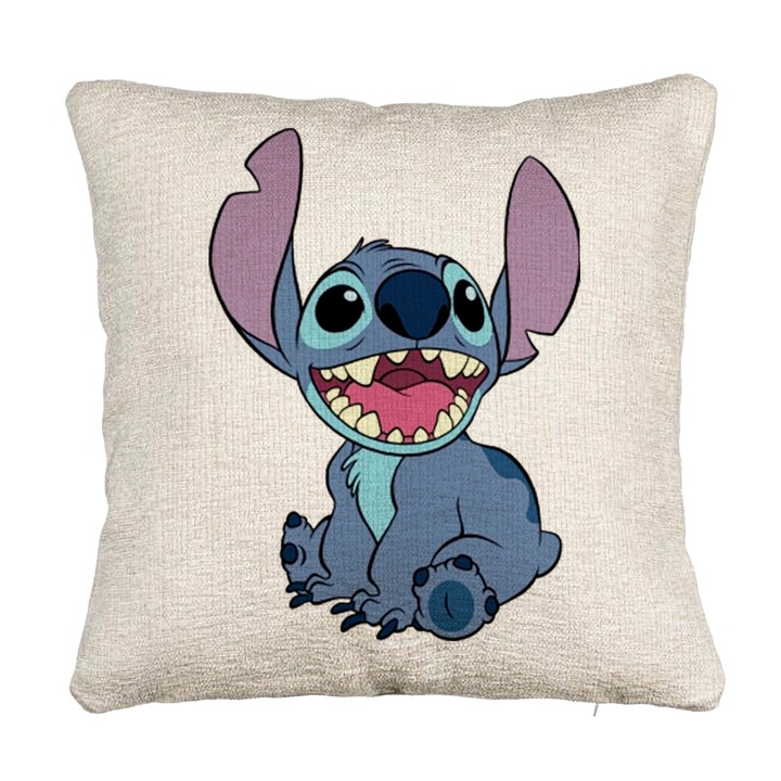 Perna Decorativa Canapea, Model Lino din Desene Animate, 40x40 cm, Cu fermoar