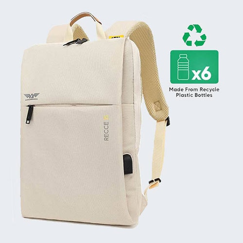 Rucsac laptop, Armaggeddon, Poliester, 15'', Bej