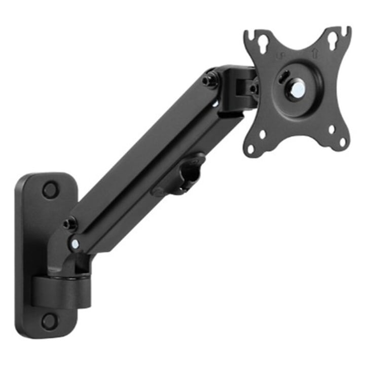 Brat suport pentru monitor montat pe perete, Gembird, MA-WA1-01, Pana la 27”, Negru