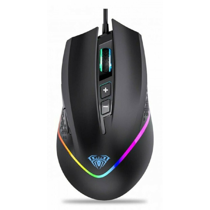 Геймърска мишка с кабел, Aula, Черна