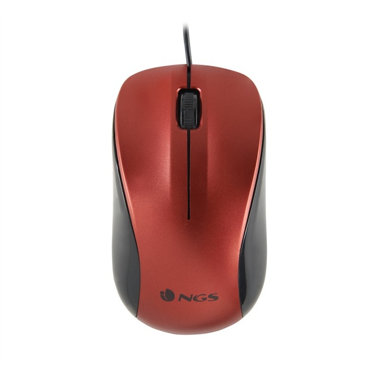 Mouse cu fir, NGS, conectare USB, Rosu