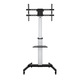 SBOX FS-444 37"-86" TV mobil állvány - Fekete/Ezüst (FS-444)