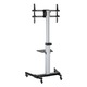 SBOX FS-444 37"-86" TV mobil állvány - Fekete/Ezüst (FS-444)