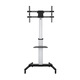 SBOX FS-444 37"-86" TV mobil állvány - Fekete/Ezüst (FS-444)