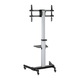 SBOX FS-444 37"-86" TV mobil állvány - Fekete/Ezüst (FS-444)