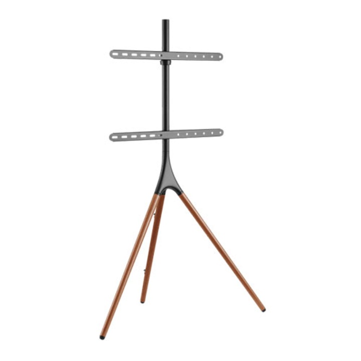 Suport TV, SBox, Plastic/Aluminiu, 45-65'', Maro/Negru