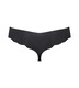 Sloggi, Set de chiloti tanga fara cusaturi - 2 perechi, Negru, Maro nisip, L