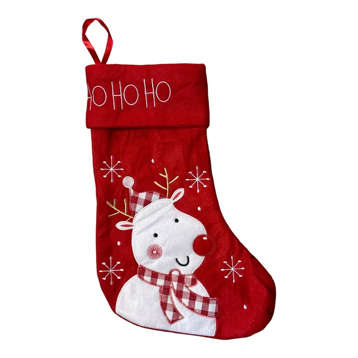 Soseta Mos Craciun, model Ho Ho Ho B, 40x25 cm