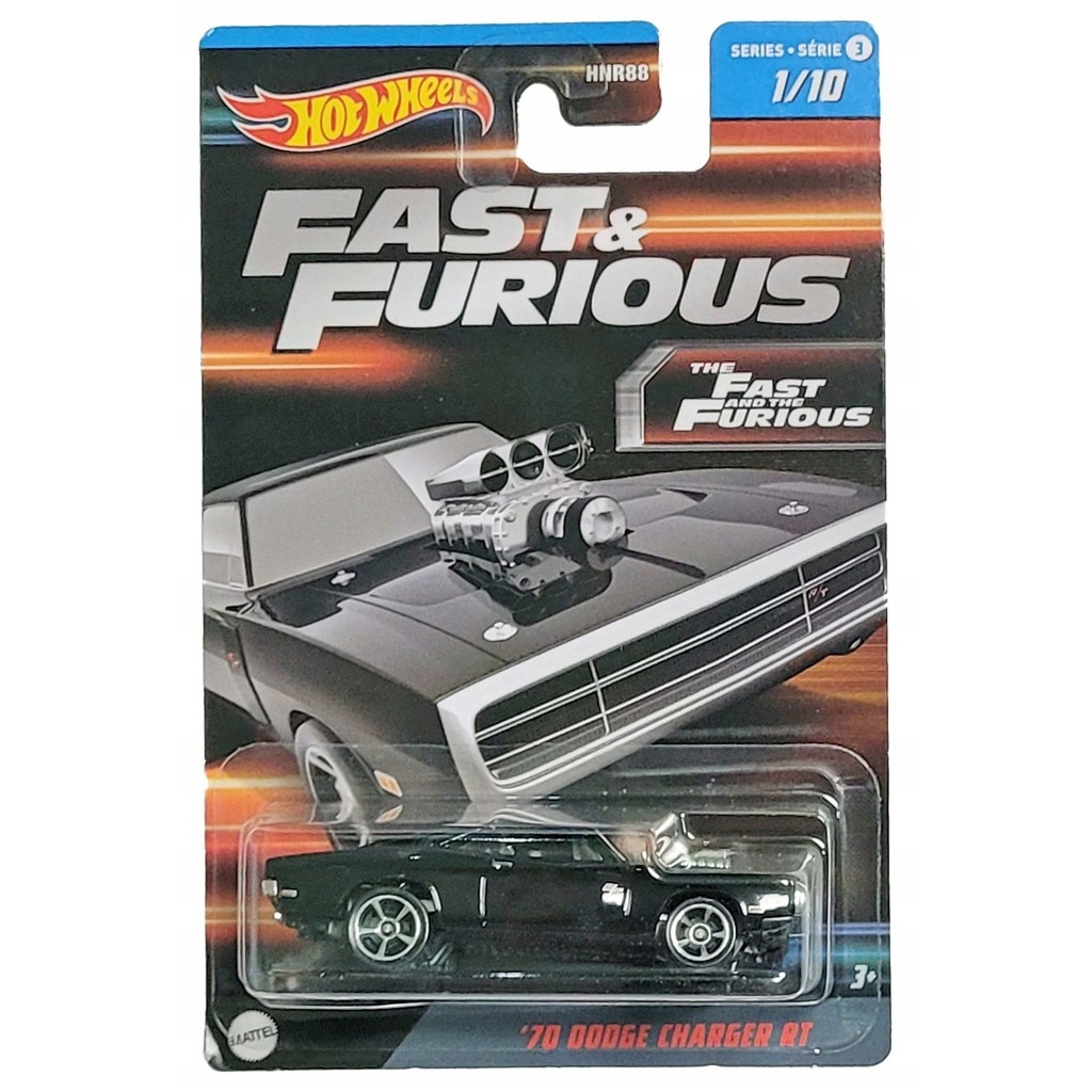 Set 10 masinute metalice Hot Wheels, Fast & Furious S3 Seria 3, 1