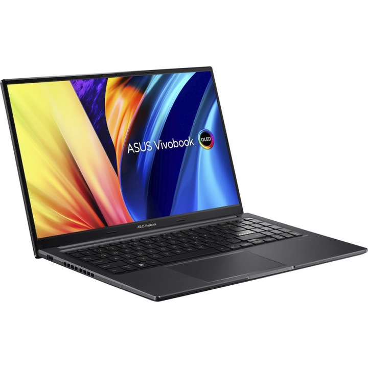 Laptop ASUS VivoBook 15X OLED K3504VA cu procesor Intel®Core™ i7-1360P pana la 5.0 GHz, 15.6", 12 nuclee, 18 MB, FHD, OLED, 24GB, 500 GB SSD, Intel® UHD Graphics, No OS, Indie Black