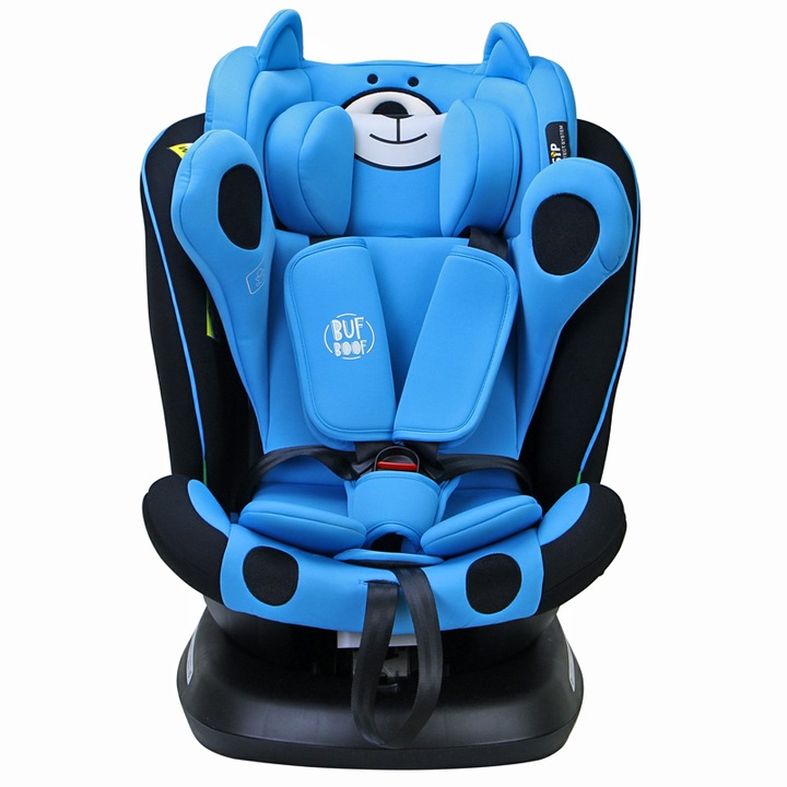 Scaun auto Tweety Plus iSize Buf Boof UrsBlue cu isofix Rotativ 360 grade Pozitie Somn Top Tether 0-36 kg 40-150 cm