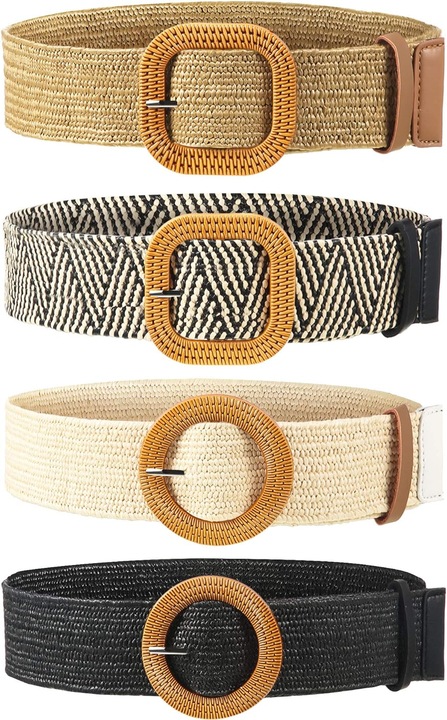 4 db rugalmas öv készlet, bohém stílusú, tarka, 4,5x100 cm