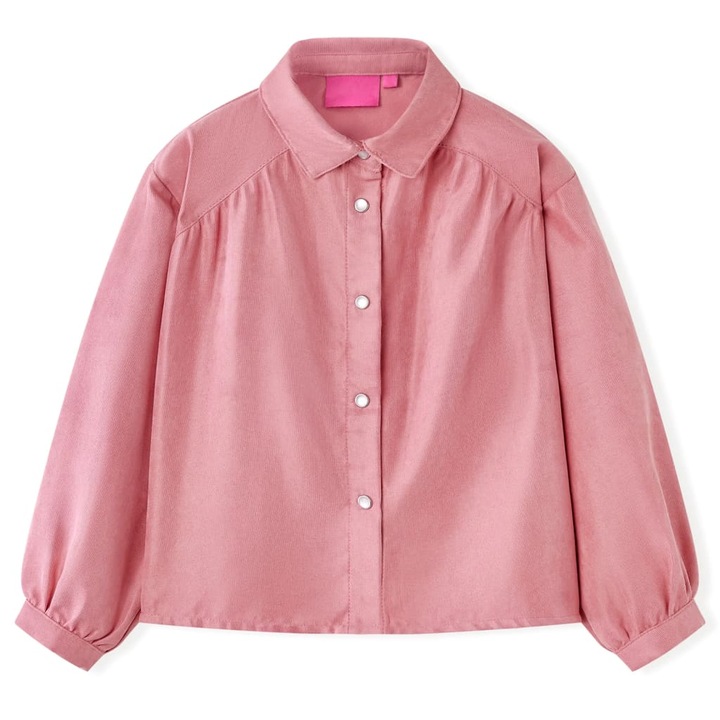 Bluza pentru copii cu maneci bufante vidaXL, roze antichizat, Rose