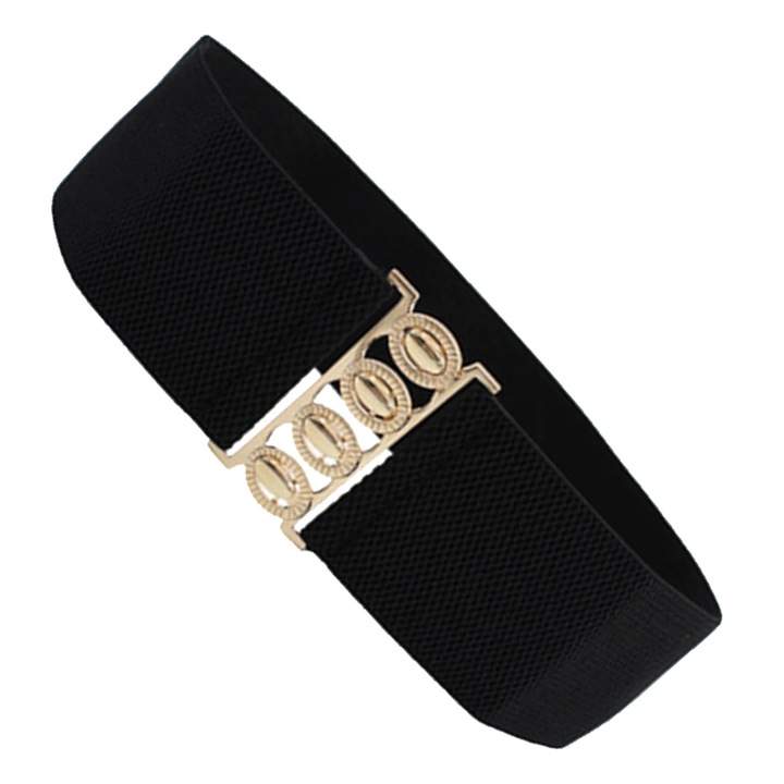 Колан за кръста, Longziming, Elastica, Черен, 63x6 см