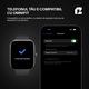 Ceas smartwatch, Qualtec by Koppel®, inteligent, fitness, sport, rezistent apa, functie smart numarat pasi, unisex, notificari, ecran 1.91", wireless, apelare Bluetooth 5.3, microfon HD, monitorizare somn, limba romana, 2 bratari incluse, OmniFit, negru