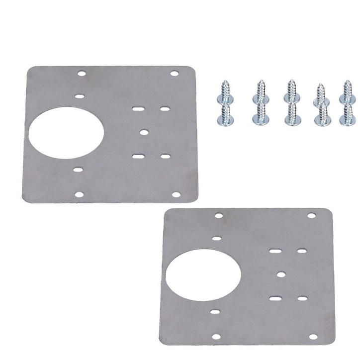 Set 2 placi reparare balama, pentru fixarea usilor dulapurilor, JENUOS®, 90×90×1 mm