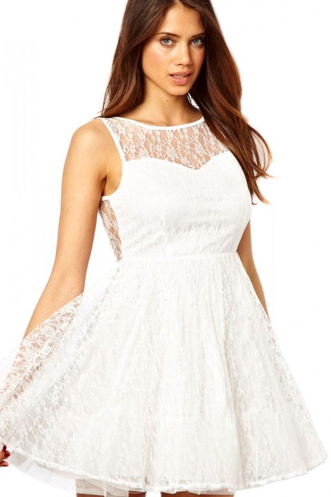 Rochie, John Zack - balerina fara spate din dantela crem, L INTL