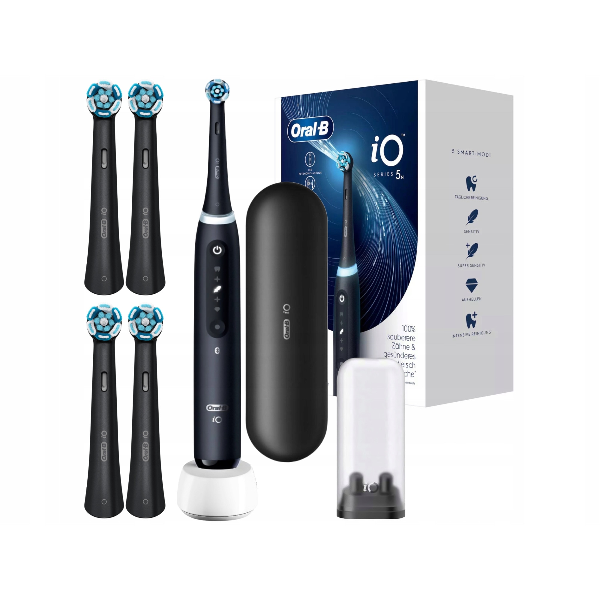 Set, Periute De Dinti Electrice, Oral-B IO Series 5 Black Matt, Negru ...