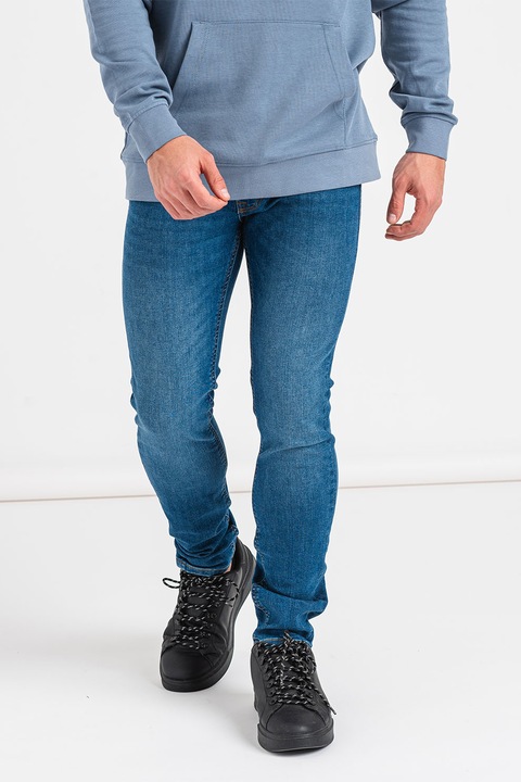 Jack & Jones, Скини дънки със захабен ефект, Тъмносин