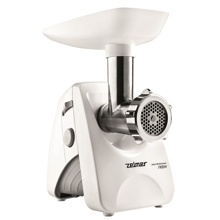 Masina de tocat carne Zelmer IVORY MM1200.88, 1900 W, 2.3 Kg/min, Alb