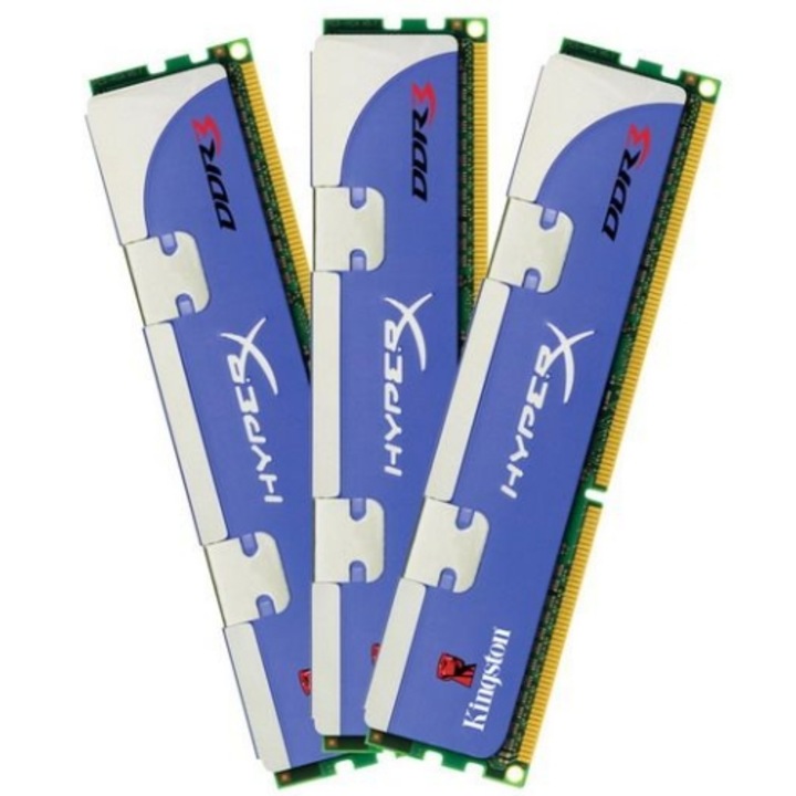 Kit memorie Kingston 6GB (3x2GB) DDR3/1600MHz Non-ECC HyperX
