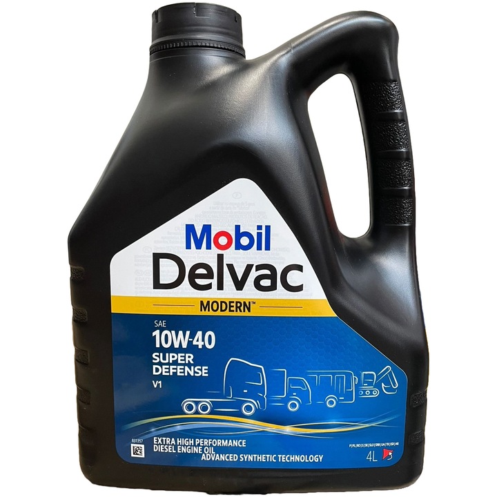Моторно масло Mobil Delvac Modern 10W40 Super Defense V1, 4 л - eMAG.bg