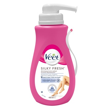 Crema depilatoare Veet Silky Fresh pentru piele sensibila, 400 ml Crema depilatoare Veet Silky Fresh pentru piele sensibila, 400 ml