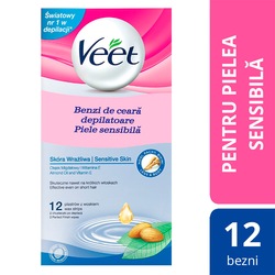 Benzi De Ceara Rece Veet Vitamina E Ulei De Migdale Pentru Piele Sensibila 12 Benzi Emag Ro