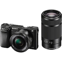 Aparat foto Mirrorless Sony Alpha A6000 YB, 24.3MP, Negru + Obiectiv 16-50mm + Obiectiv SEL 55-210mm