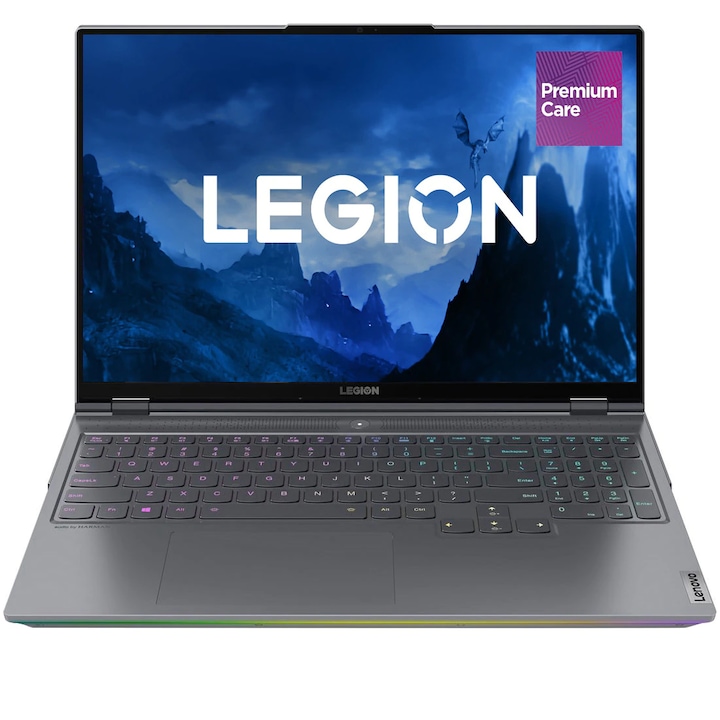 Laptop Gaming Lenovo Legion 7 16ITHg6, Intel® Core™ i9-11980HK, 16", WQXGA, RAM 32 GB, 1 TB SSD, NVIDIA® GeForce® RTX™ 3080 16 GB, Win 10 Pro, Storm Grey
