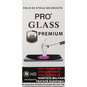 Folie de sticla Iphone 13 Pro, ProGlass Premium, Full glue, Margini Negre, Sticla securizata, 9H, Ultra HD