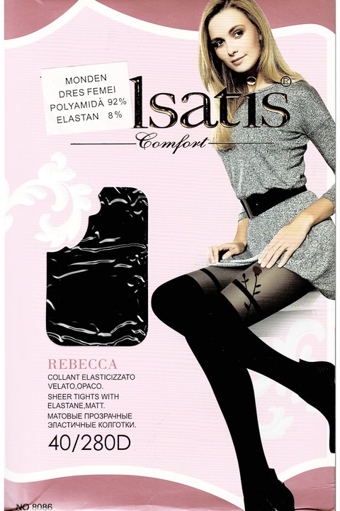 Dres dama, StarFashion, model trandafir, 40 Den, negru, OneSize