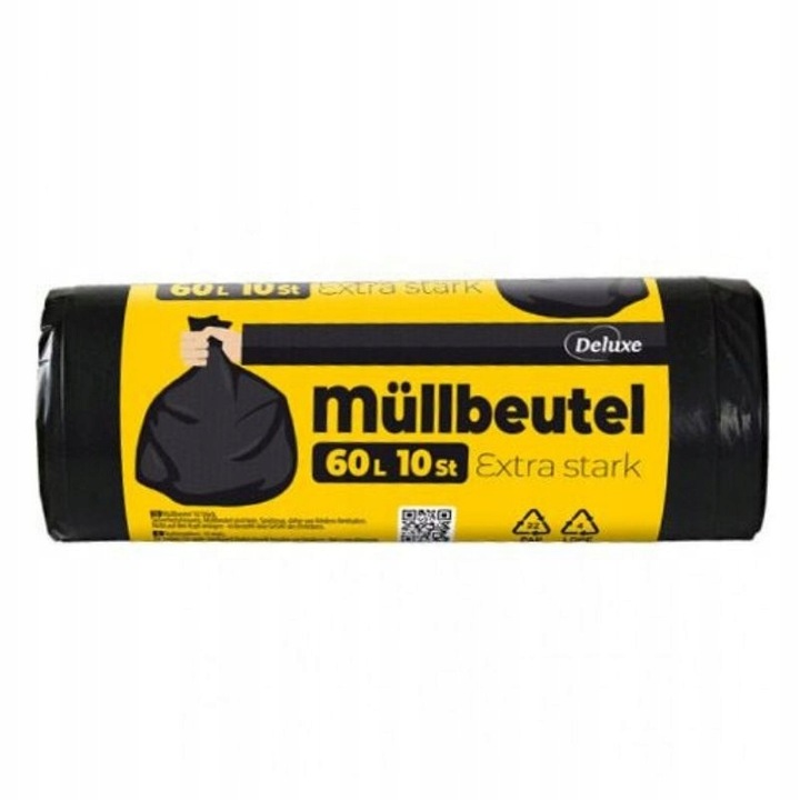Set 10 saci de gunoi, Deluxe, Universal, 60 L