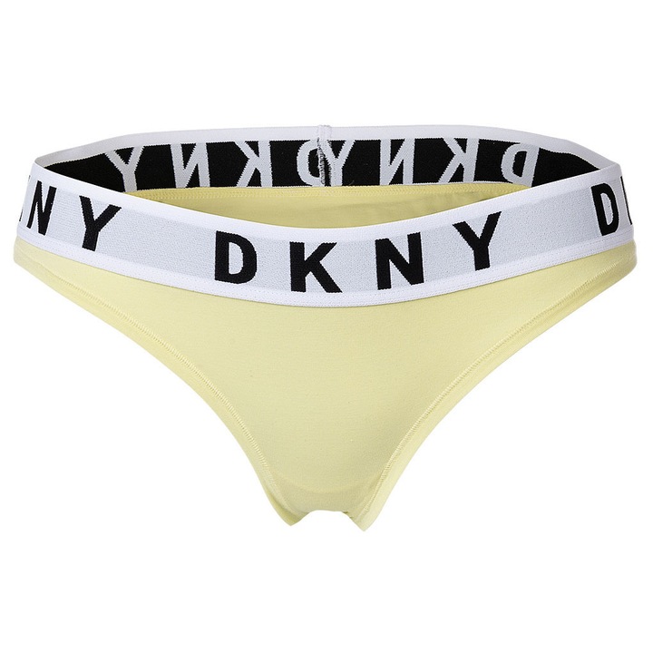 DKNY, Chiloti cu banda logo in talie, Galben