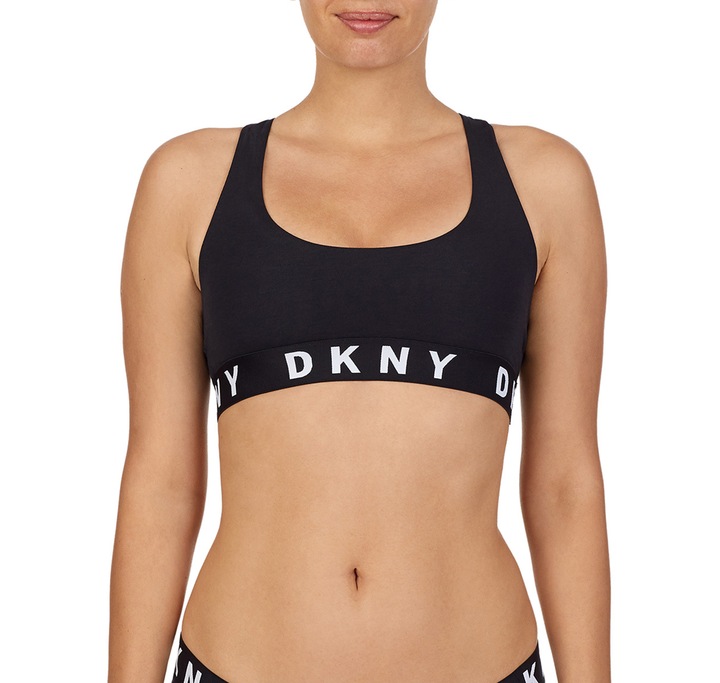 DKNY, Bustiera cu banda logo, Negru