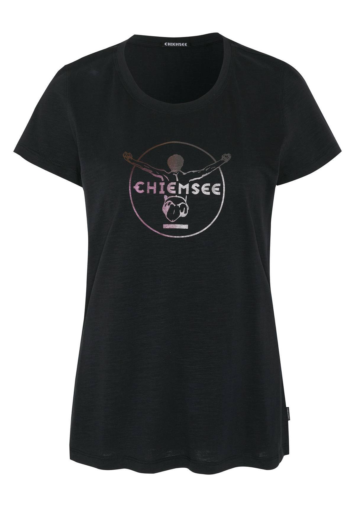 Chiemsee, Tricou cu decolteu rotund Taormina, Negru, XS