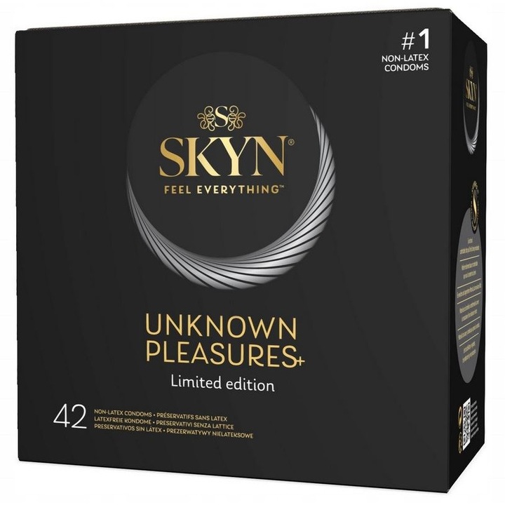 Презервативи, Skyn, Unknown Pleasures mix, Полиизопрен, 53 mm, 42 бр, Natural