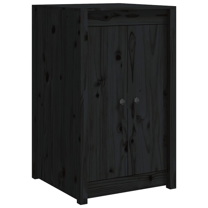 Кухненски шкаф за открито vidaXL, Черни, Бор масив, 55 x 55 x 92 см, 19.08 kg