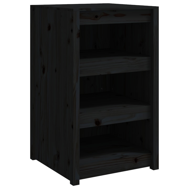 Кухненски шкаф за открито vidaXL, Черен, 55x55x92 см, Бор масив, 18.15 kg
