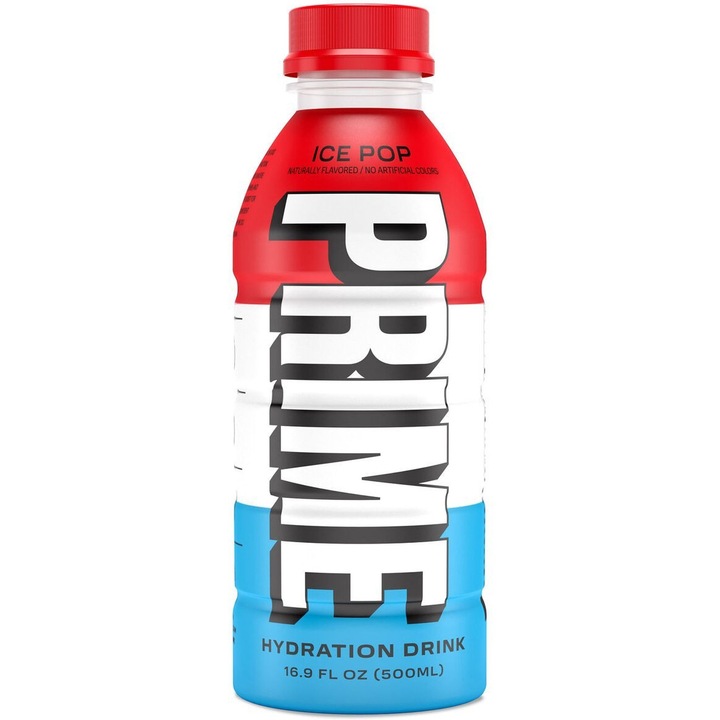 Prime® Hydration Drink USA Ice Pop, Bautura pentru Rehidratare cu Aroma Ice Pop, 500 ml