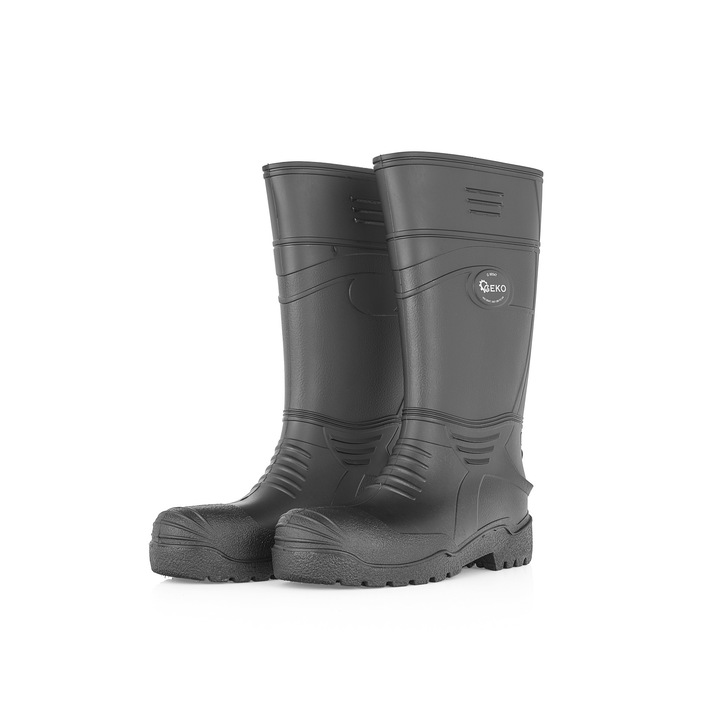 Férfi PVC Wellington biztonsági csizma, 44-es méret, Geko G90547-44