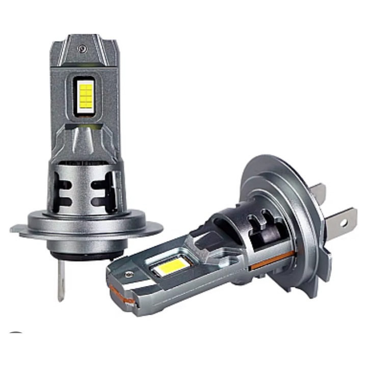 Set 2 becuri Led compatibil H7, hy power 100w, 16000LM, 1:1, CANBUS, fara adaptoare, 6000k