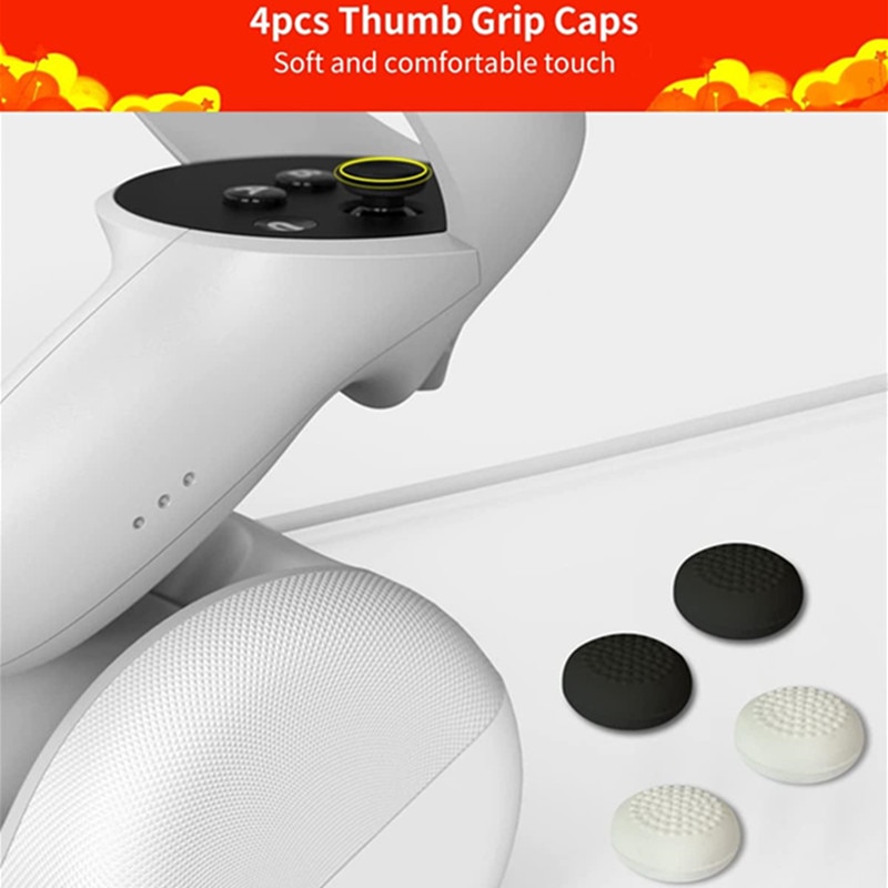 Kit de reparare pentru Oculus Quest 2, cu 2 joystick, 4 manere