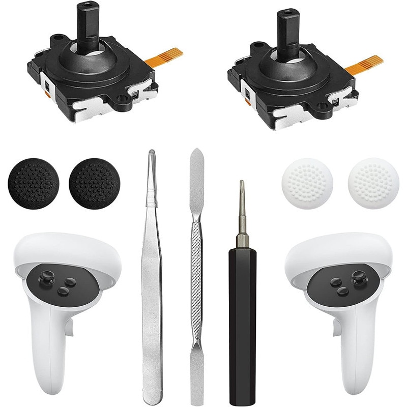 Kit de reparare pentru Oculus Quest 2, cu 2 joystick, 4 manere
