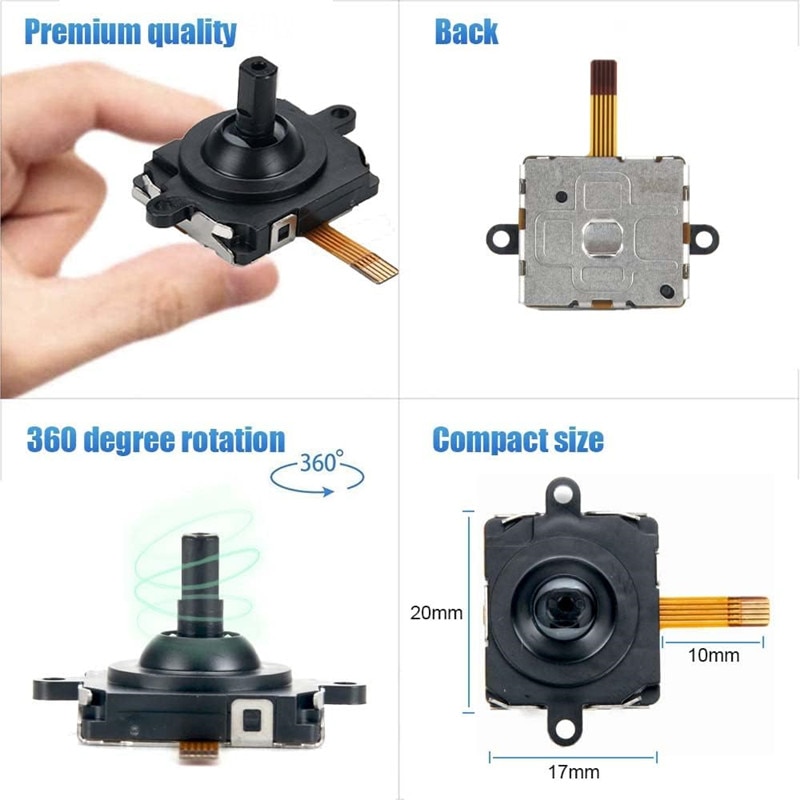 Kit de reparare pentru Oculus Quest 2, cu 2 joystick, 4 manere